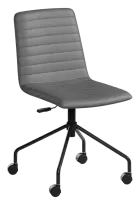 ARCA MOVE BLACK, židle kancelářská, ekologická kůže šedá